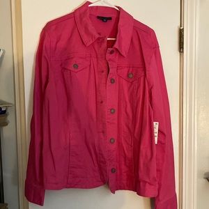 Charter club xxl pink jean jacket